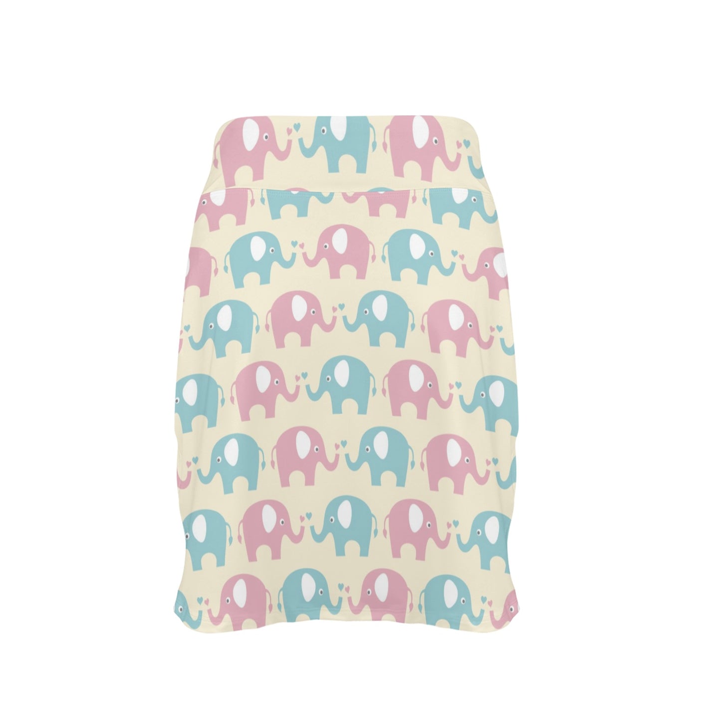Elephant Baby Pastel Print Pattern 17" Golf & Pickleball Skort with Pockets