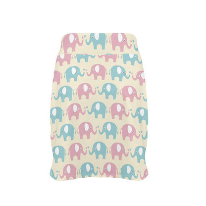 Elephant Baby Pastel Print Pattern 17" Golf & Pickleball Skort with Pockets