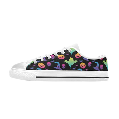 Halloween Print Design LKS404 Women's White Low Top Shoes