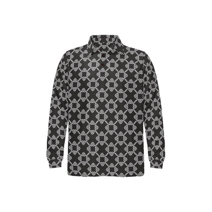 Celtic Pattern Print Design 06 Long Sleeve Polo Shirt For Men's