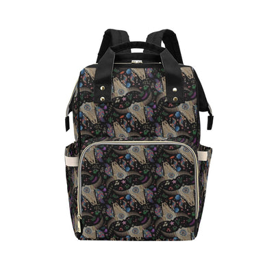 Buffalo Head Print Design LKS401 Diaper Bag Backpack