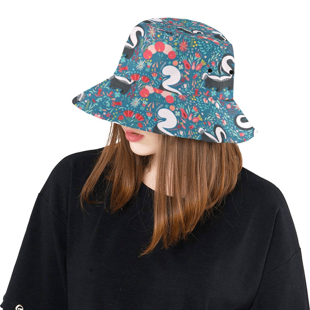 Skunk Print Design LKS302 Unisex Bucket Hat