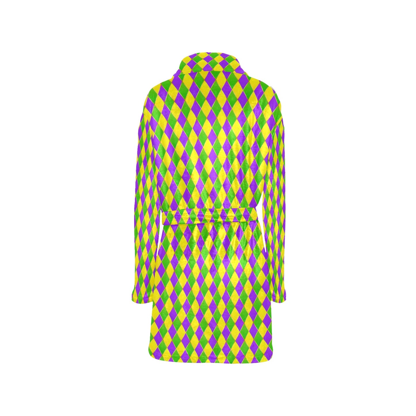 Mardi Gras Pattern Print Design 01 Women's Fleece Robe