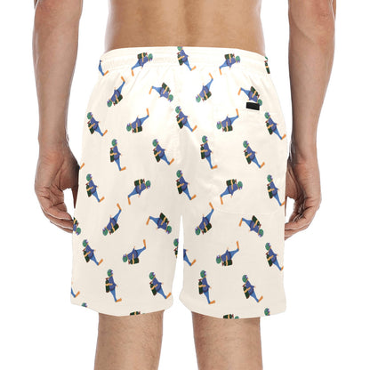 Scuba Driver Print Design LKS301 Men's Swim Trunks Beach Shorts
