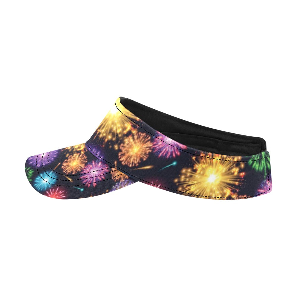 Firework Print Design LKS305 Unisex Sun Visor