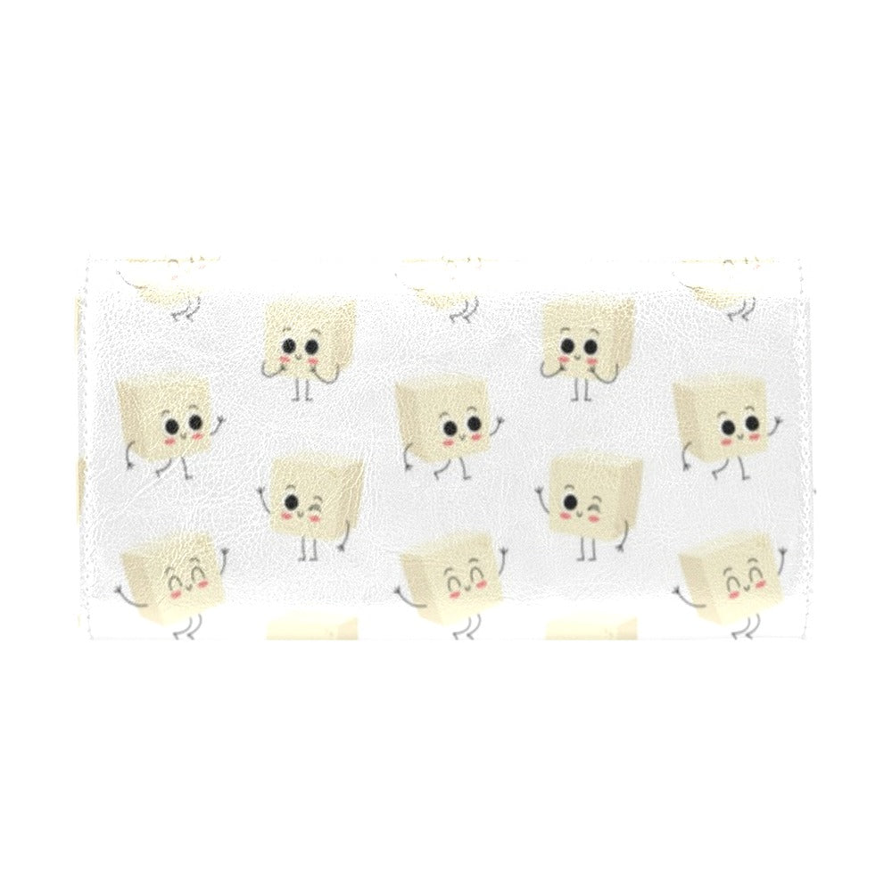 Tofu Print Design LKS301 Women's Trifold Wallet