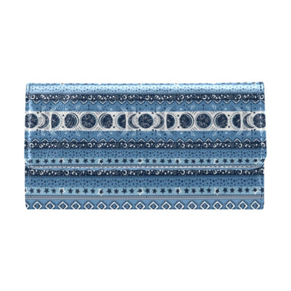 Sun Moon Pattern Print Design LKS306 Women's Trifold Wallet