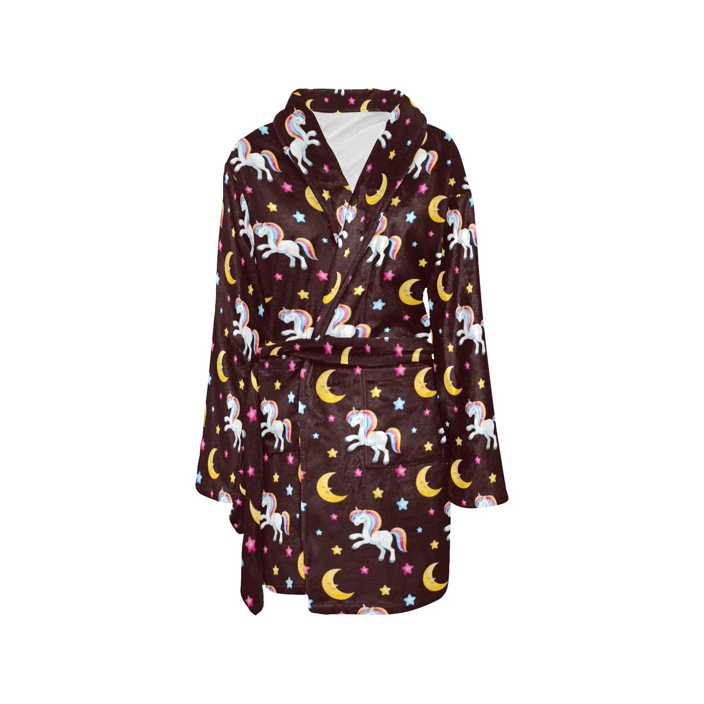 Unicorn Moon Star Women's Fleece Robe