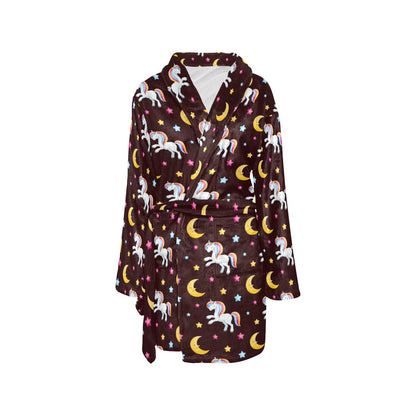 Unicorn Moon Star Women's Fleece Robe