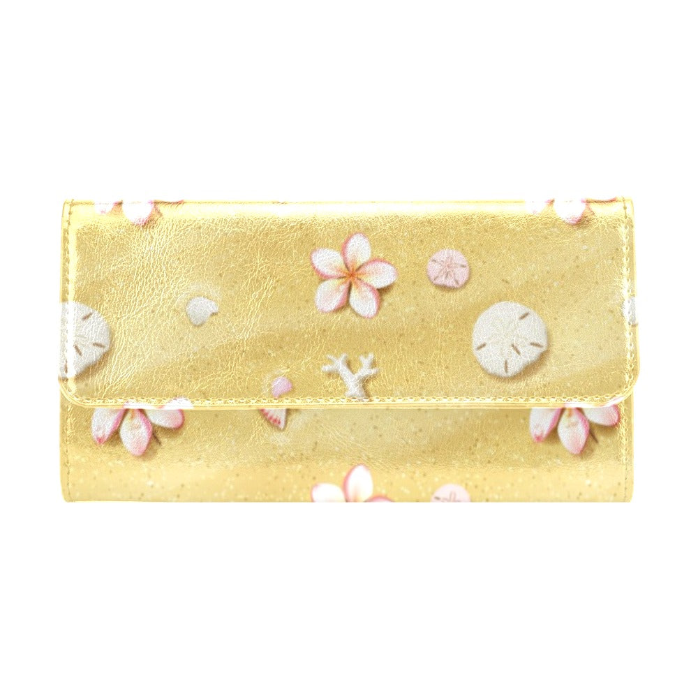 Beach Theme Print Women's Trifold Wallet