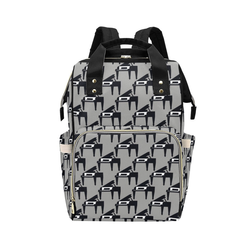 Piano Print Design LKS404 Diaper Bag Backpack