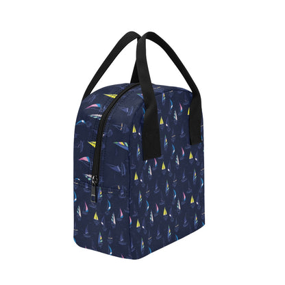 Sailboat Print Design LKS305 Insulated Lunch Bag