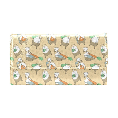 Guinea Pig Print Design LKS401 Women's Trifold Wallet