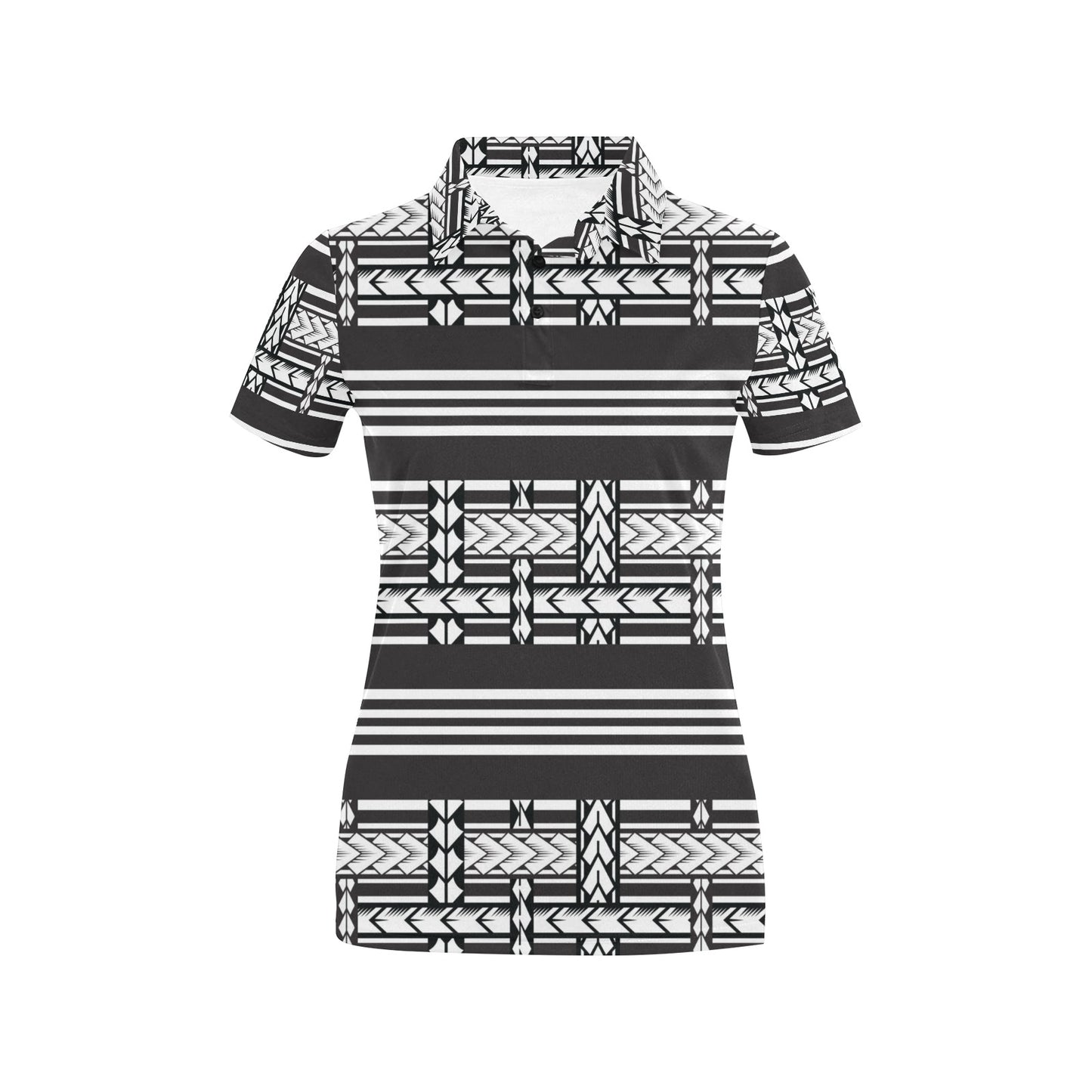 Samoan Tattoo Print Design LKS304 Women's Polo Shirt