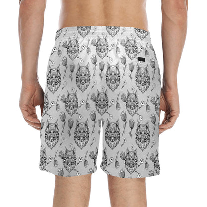 Tribal Pattern Print Design LKS306 Men's Swim Trunks Beach Shorts
