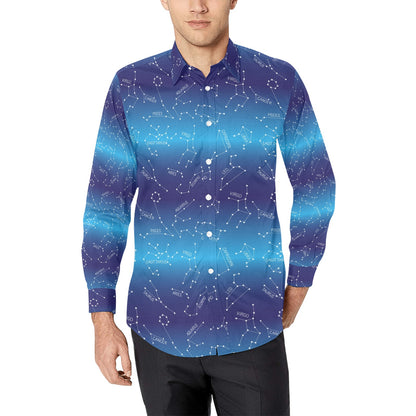 Virgo Print Design LKS302 Men's Long Sleeve Dress Shirt