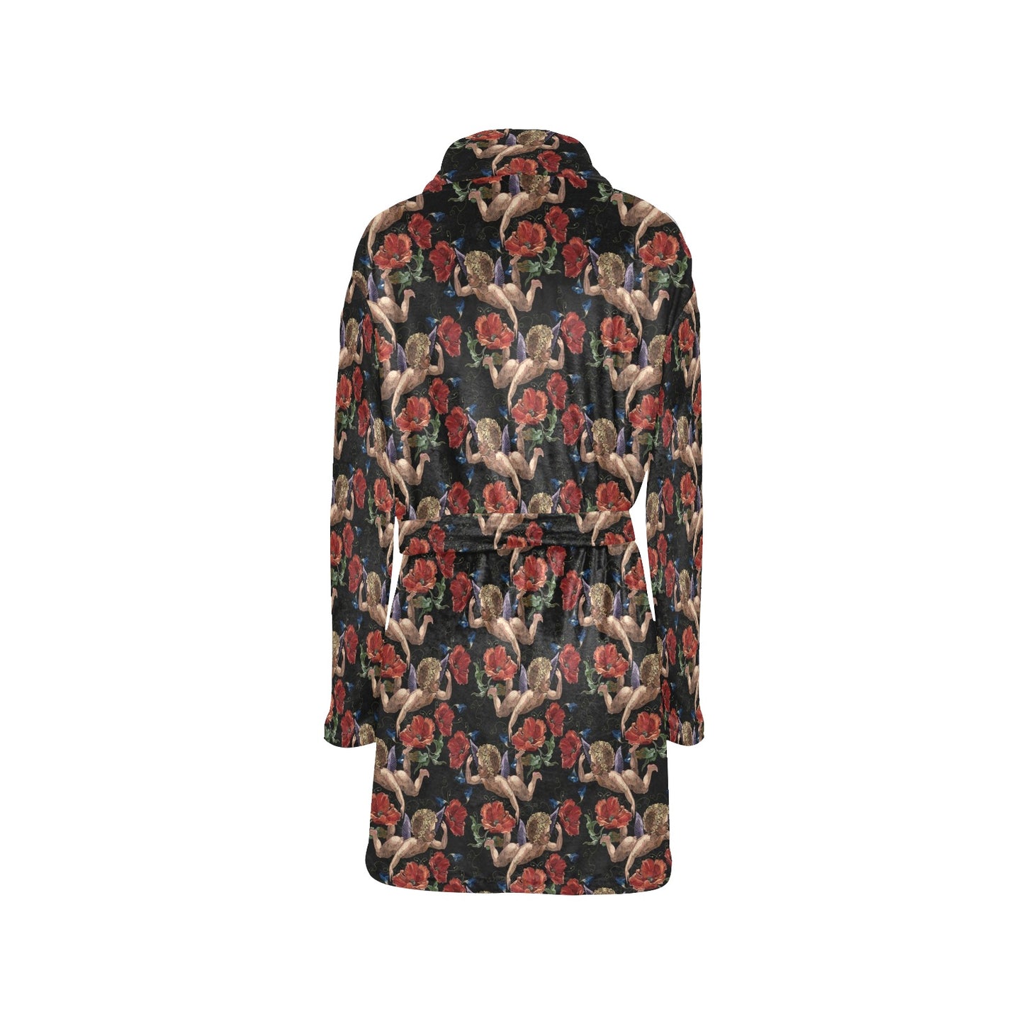 Cupid Pattern Print Design 05 Women's Fleece Robe