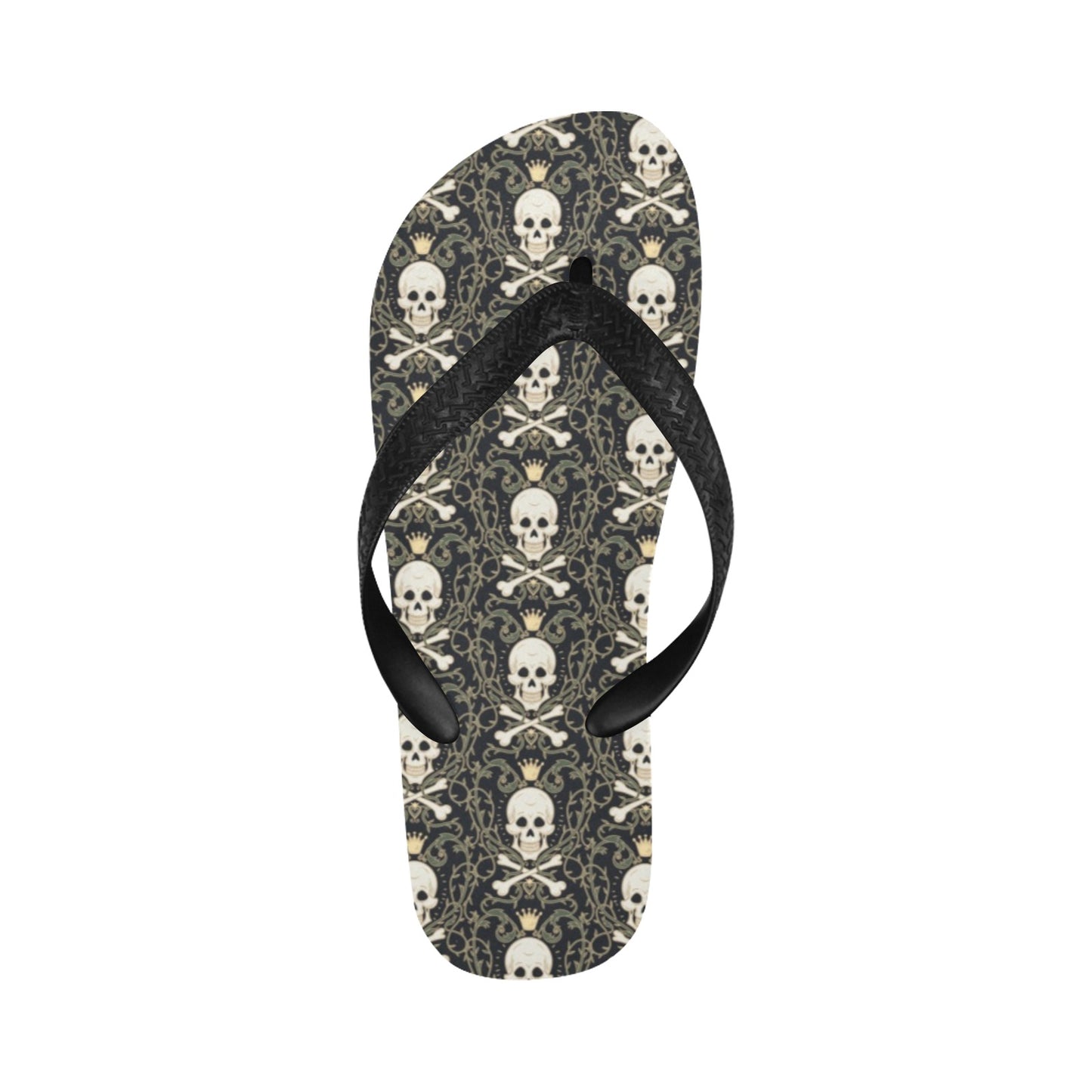 Skull King Print Design LKS307 Flip Flops
