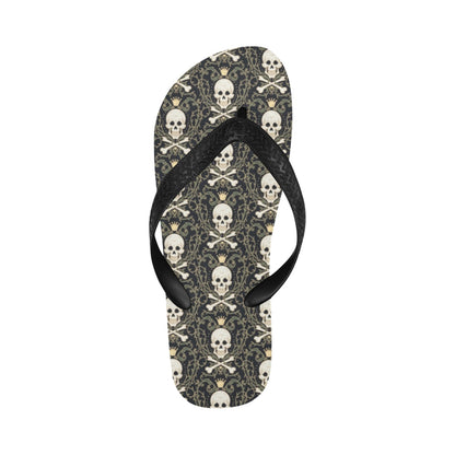 Skull King Print Design LKS307 Flip Flops