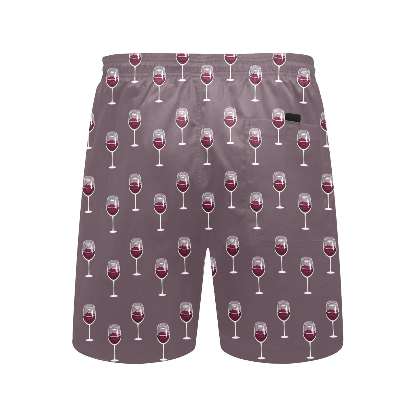 Wine Glass Pattern Print Design LKS305 Men's Swim Trunks Beach Shorts