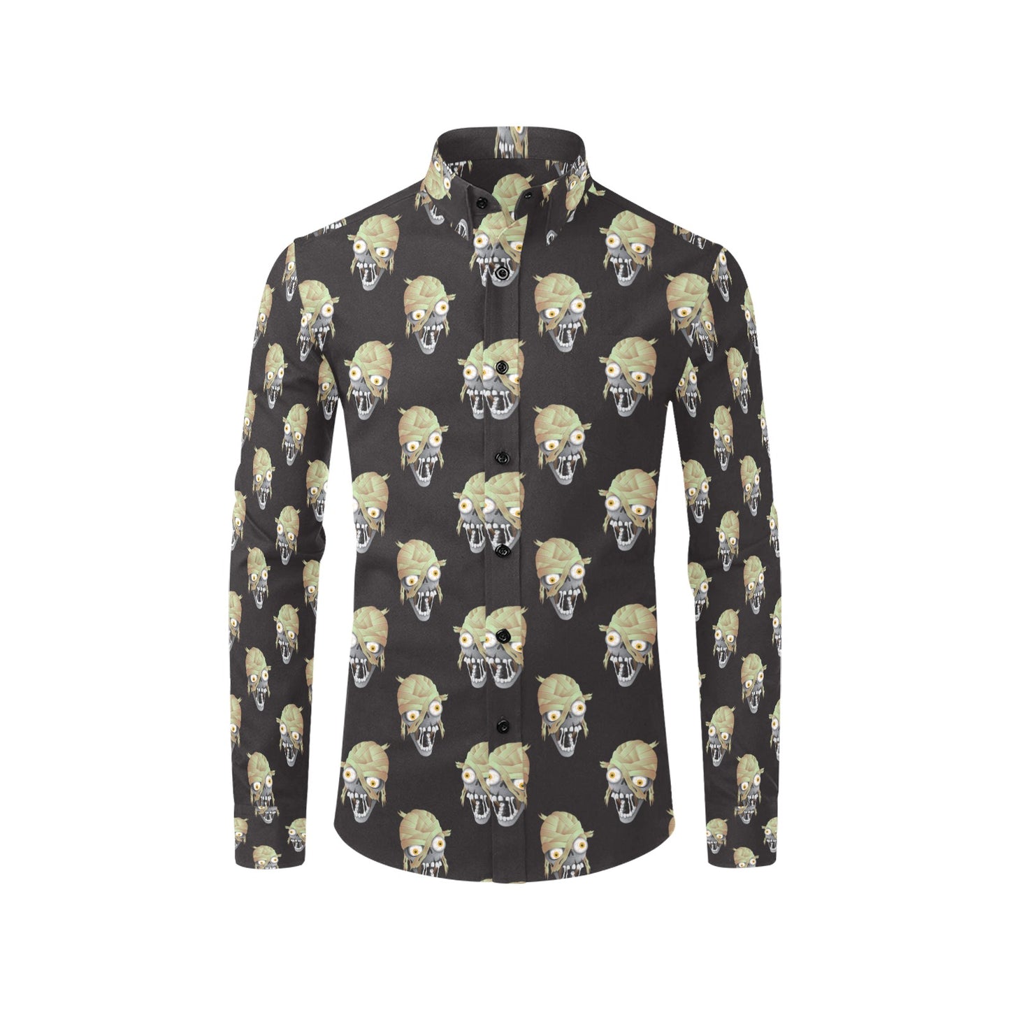 Mummy Print Design LKS304 Men's Long Sleeve Dress Shirt