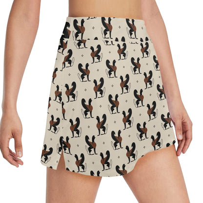 Ancient Greek Print Design LKS3010 17" Golf & Pickleball Skort with Pockets