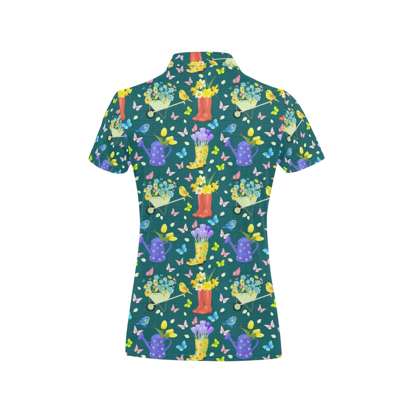 Gardening Pattern Print Design G08 Women's Polo Shirt