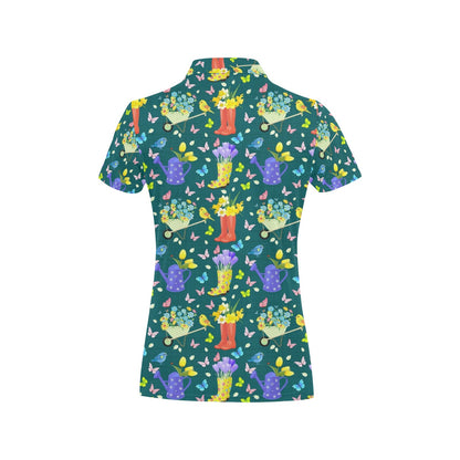 Gardening Pattern Print Design G08 Women's Polo Shirt
