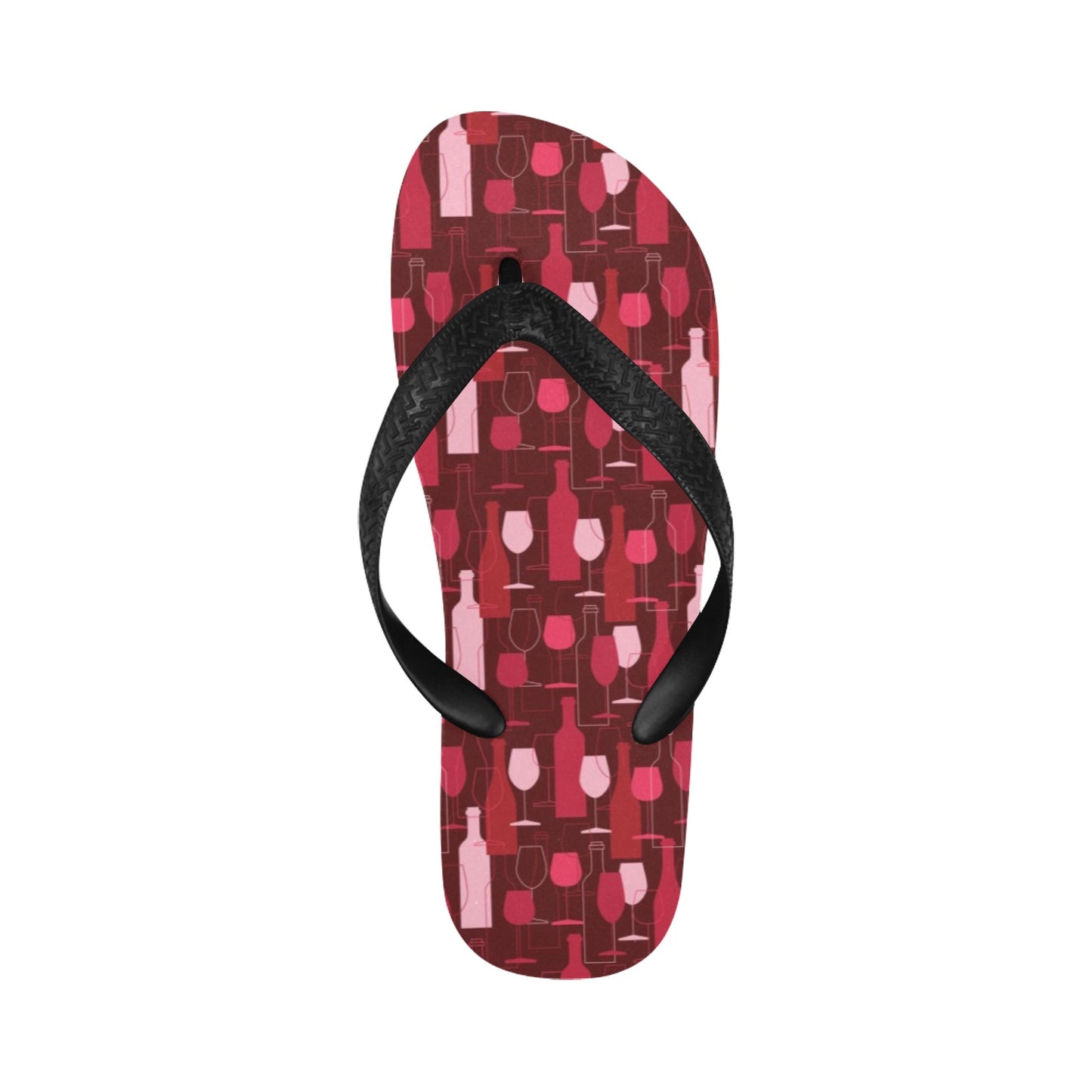 Wine Print Design LKS304 Flip Flops