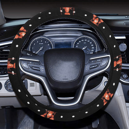 Lobster Print Design LKS401 Steering Wheel Cover with Elastic Edge