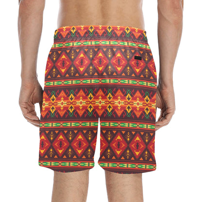 Southwest Pattern Print Design LKS309 Men's Swim Trunks Beach Shorts