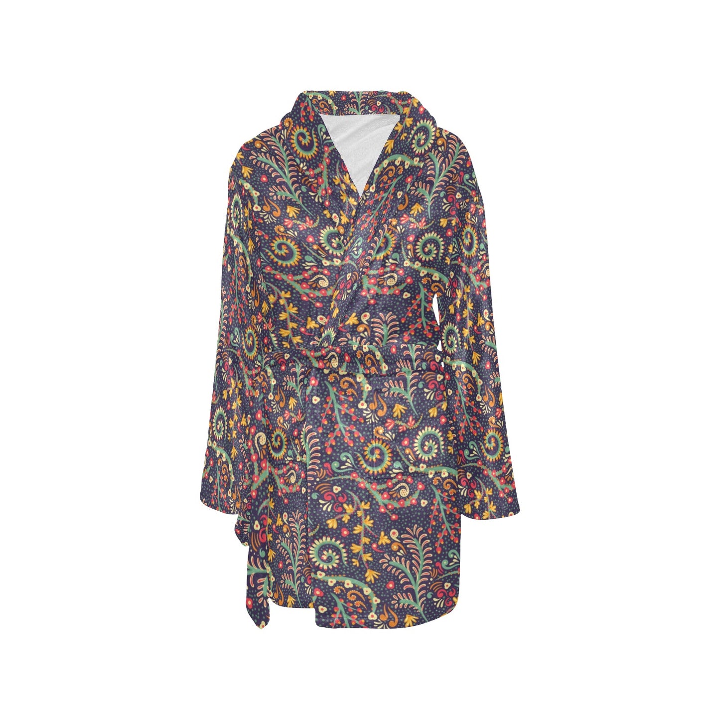 Bohemian Pattern Print Design 08 Women's Fleece Robe