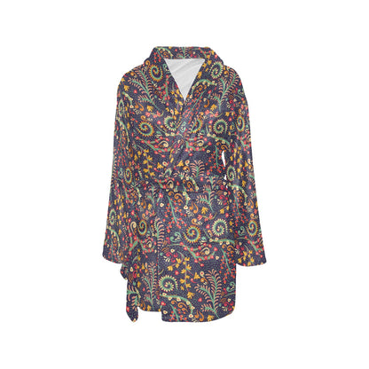 Bohemian Pattern Print Design 08 Women's Fleece Robe