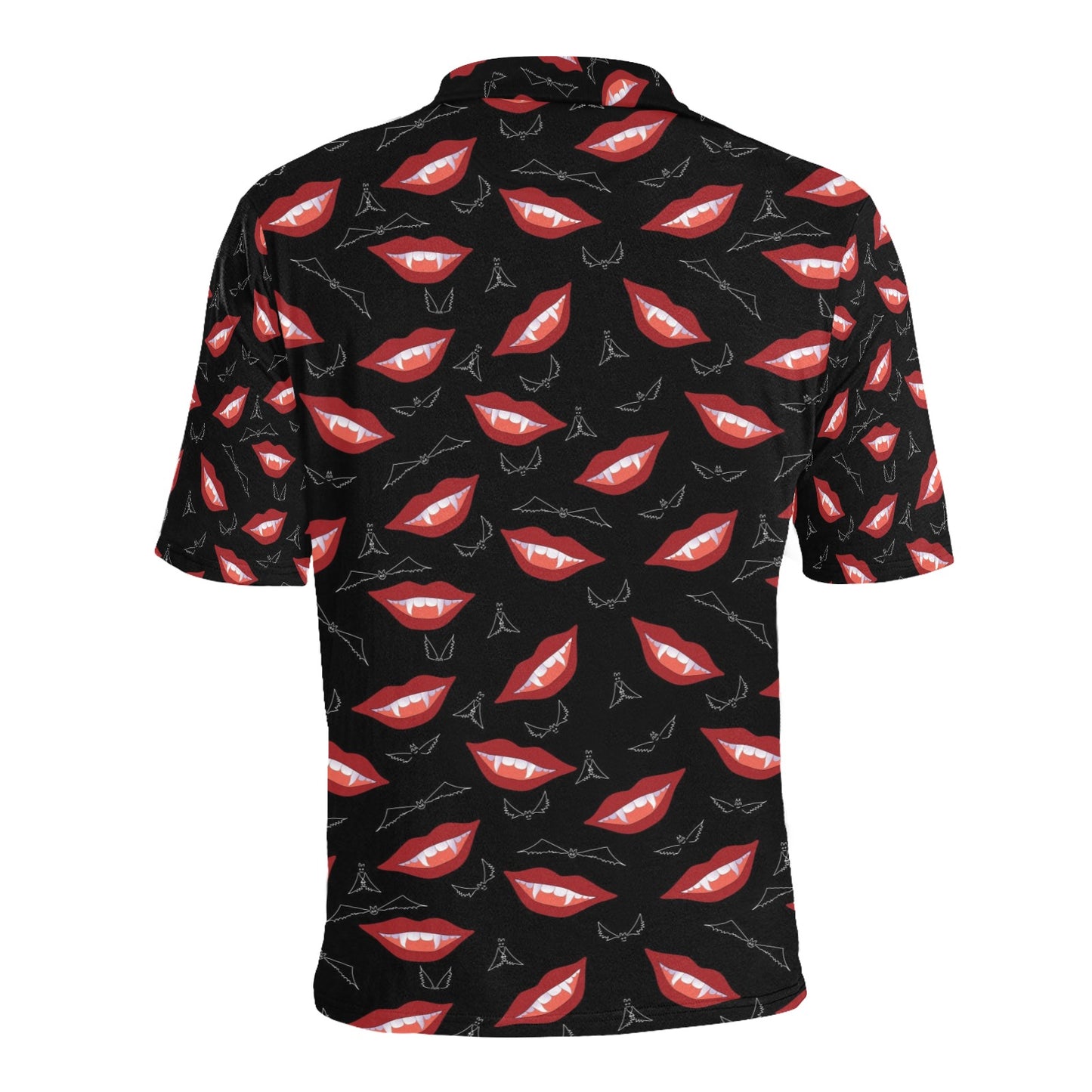 Vampire Lips Print Design LKS301 Men Polo Shirt