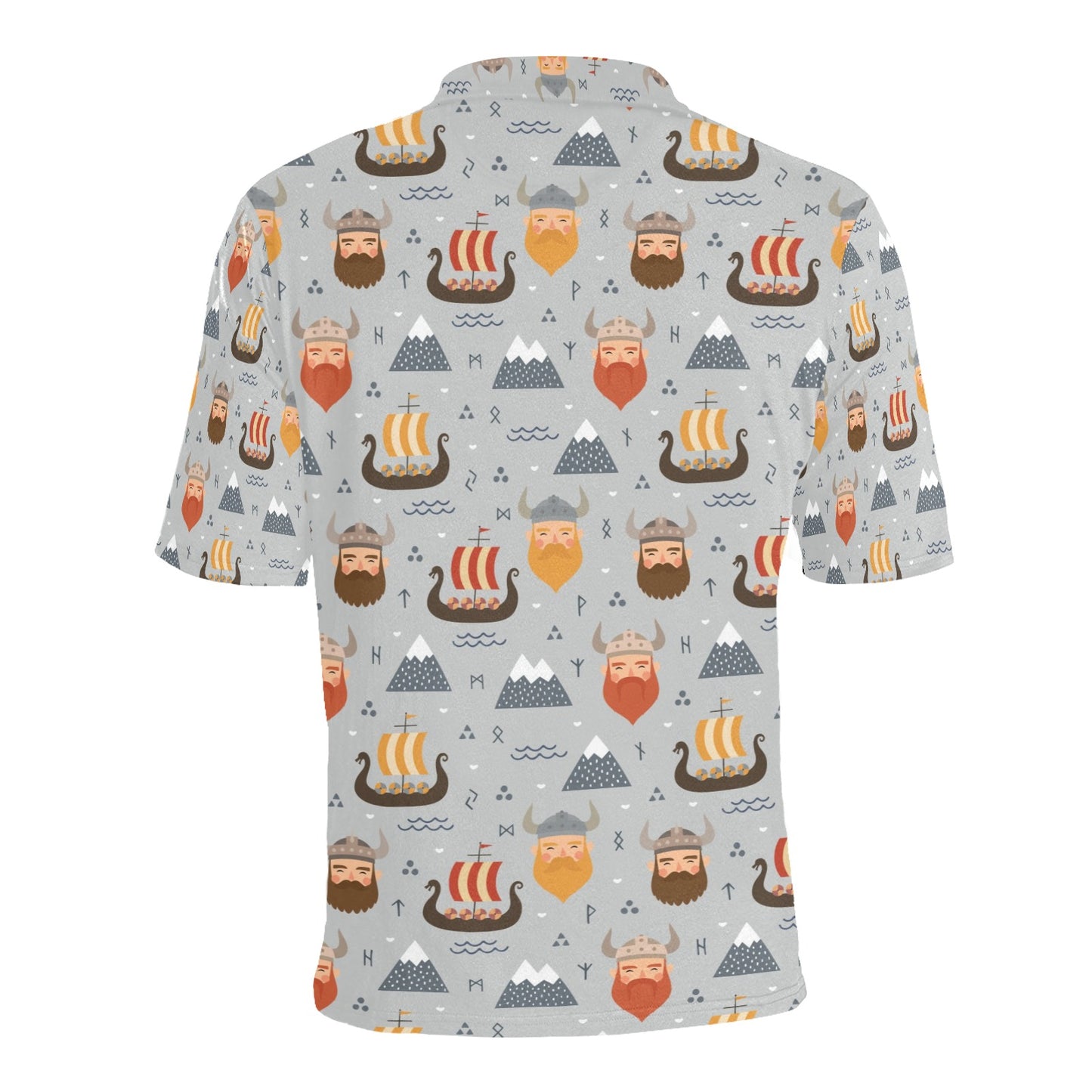 Vikings Print Design LKS307 Men Polo Shirt