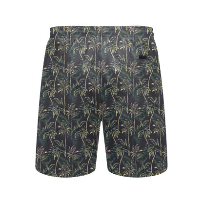 Palm Tree Background Design Print Men's Swim Trunks Beach Shorts