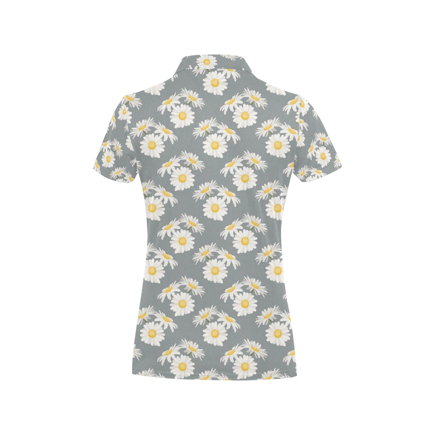 Daisy Pattern Print Design DS09 Women's Polo Shirt