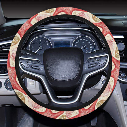 Seashell Print Design LKS301 Steering Wheel Cover with Elastic Edge