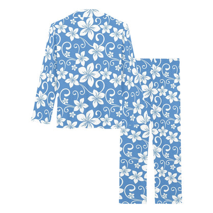 Hibiscus Pattern Print Design HB09 Women's Long Pajama Set