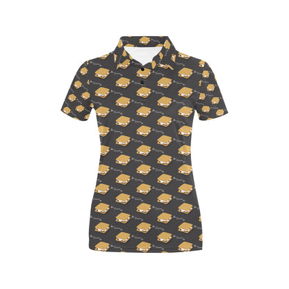 S_Mores Print Design LKS301 Women's Polo Shirt