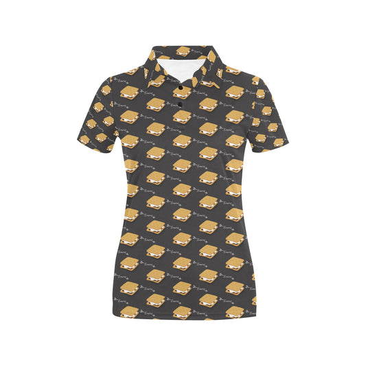 S_Mores Print Design LKS301 Women's Polo Shirt
