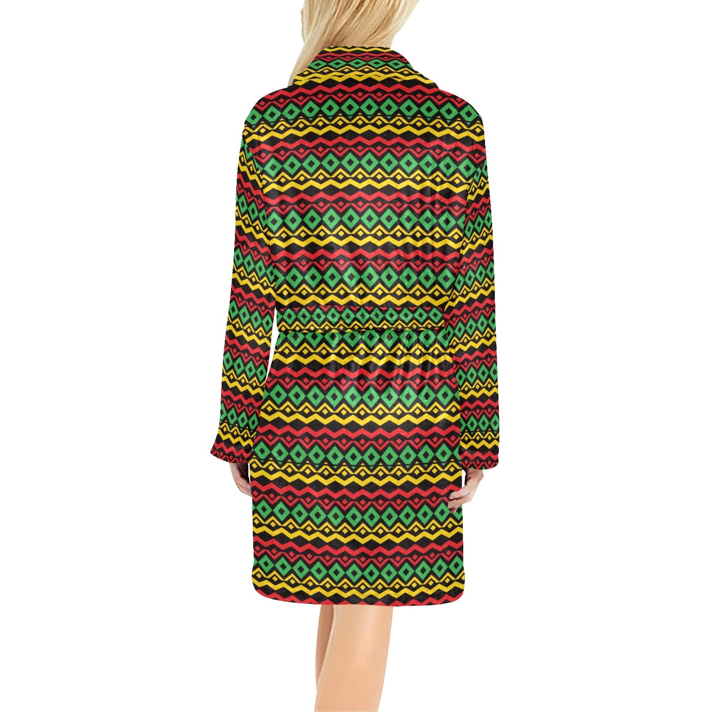 Rasta Reggae Color Themed Women's Fleece Robe