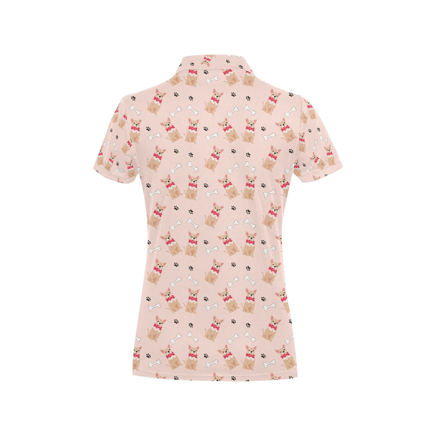 Chihuahua Pattern Print Design 04 Women's Polo Shirt