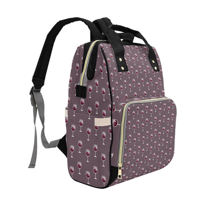 Wine Glass Pattern Print Design LKS305 Diaper Bag Backpack