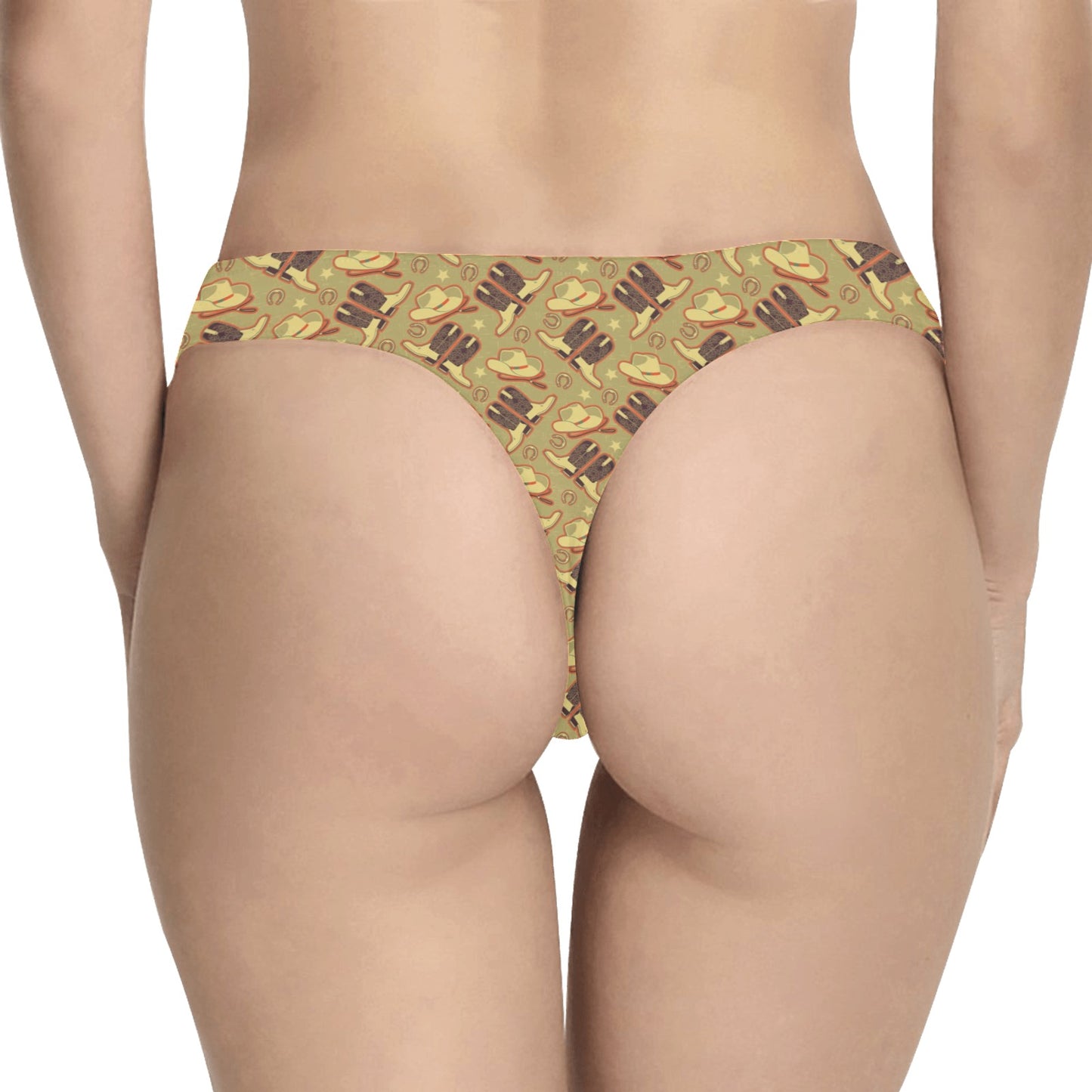 Western Cowboy Themed Women's Thongs