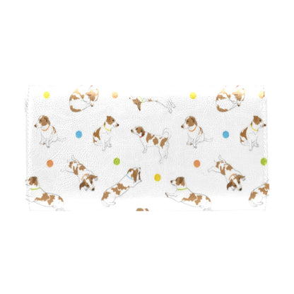 Russell Terriers With Balls Print Design LKS307 Women's Trifold Wallet