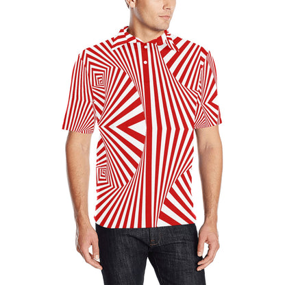 Vortex Print Design LKS304 Men Polo Shirt
