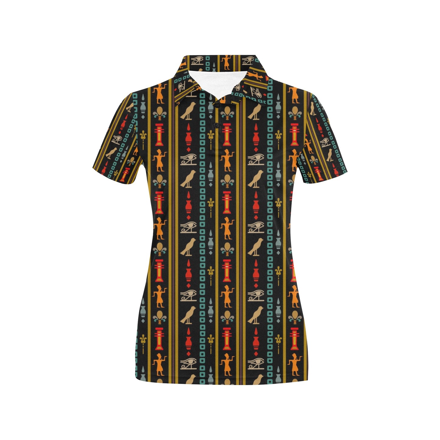 Eye of Horus Egypt Style Pattern Women's Polo Shirt