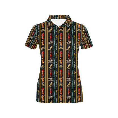 Eye of Horus Egypt Style Pattern Women's Polo Shirt