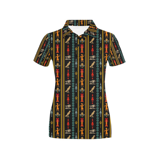 Eye of Horus Egypt Style Pattern Women's Polo Shirt